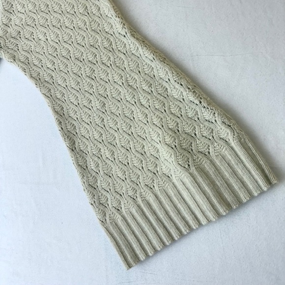 Cynthia Rowley Beige Angora Wool Blend Cowl Neck Cable Knit Sweater Dress XS - Picture 11 of 13